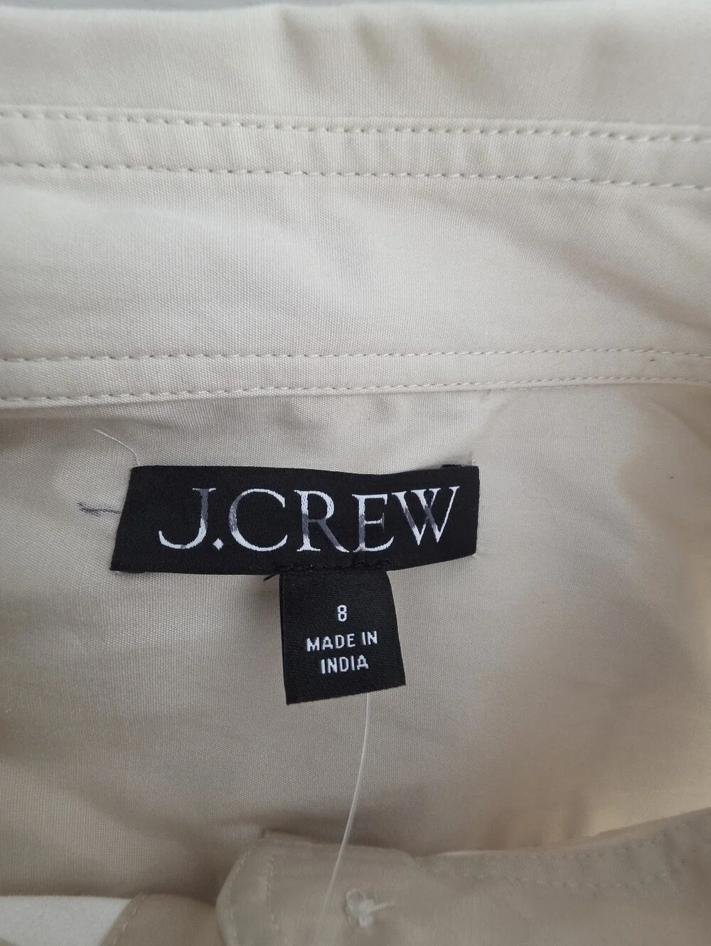 J.Crew Cream Short- Bell Sleeve Bandana-Print Downs button-up Shirt Sz 8 $128